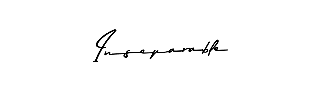 This is the best signature style for the Inseparable name. Also you like these signature font (Asem Kandis PERSONAL USE). Mix name signature. Inseparable signature style 9 images and pictures png