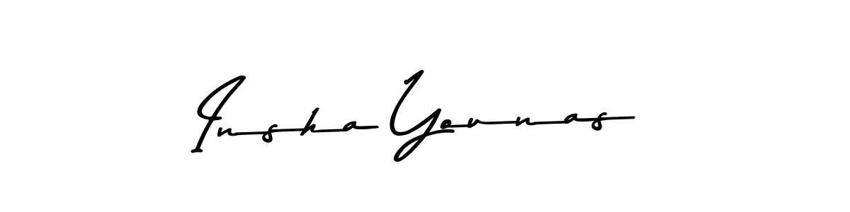 Also You can easily find your signature by using the search form. We will create Insha Younas name handwritten signature images for you free of cost using Asem Kandis PERSONAL USE sign style. Insha Younas signature style 9 images and pictures png