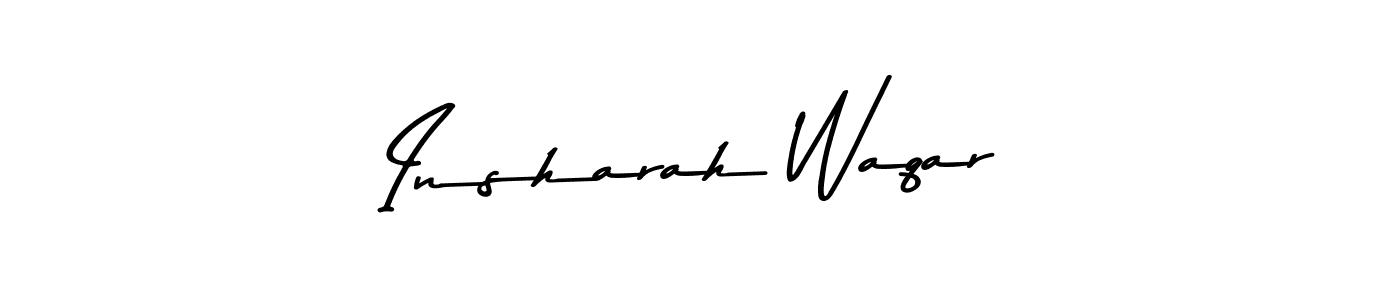 Use a signature maker to create a handwritten signature online. With this signature software, you can design (Asem Kandis PERSONAL USE) your own signature for name Insharah Waqar. Insharah Waqar signature style 9 images and pictures png