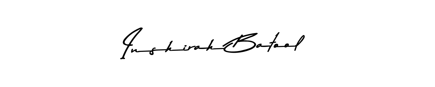 Inshirah Batool stylish signature style. Best Handwritten Sign (Asem Kandis PERSONAL USE) for my name. Handwritten Signature Collection Ideas for my name Inshirah Batool. Inshirah Batool signature style 9 images and pictures png
