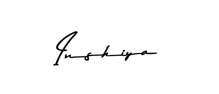 Use a signature maker to create a handwritten signature online. With this signature software, you can design (Asem Kandis PERSONAL USE) your own signature for name Inshiya. Inshiya signature style 9 images and pictures png