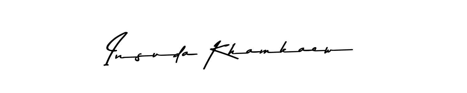 You can use this online signature creator to create a handwritten signature for the name Insuda Khamkaew. This is the best online autograph maker. Insuda Khamkaew signature style 9 images and pictures png