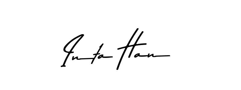 How to Draw Inta Han signature style? Asem Kandis PERSONAL USE is a latest design signature styles for name Inta Han. Inta Han signature style 9 images and pictures png