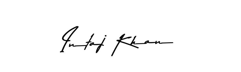 Make a beautiful signature design for name Intaj Khan. With this signature (Asem Kandis PERSONAL USE) style, you can create a handwritten signature for free. Intaj Khan signature style 9 images and pictures png