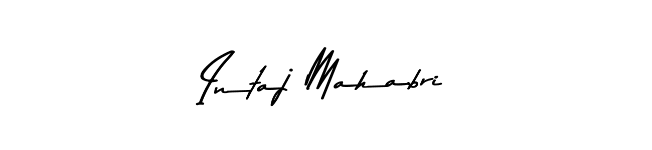 This is the best signature style for the Intaj Mahabri name. Also you like these signature font (Asem Kandis PERSONAL USE). Mix name signature. Intaj Mahabri signature style 9 images and pictures png