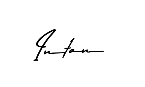 Make a beautiful signature design for name Intan. With this signature (Asem Kandis PERSONAL USE) style, you can create a handwritten signature for free. Intan signature style 9 images and pictures png