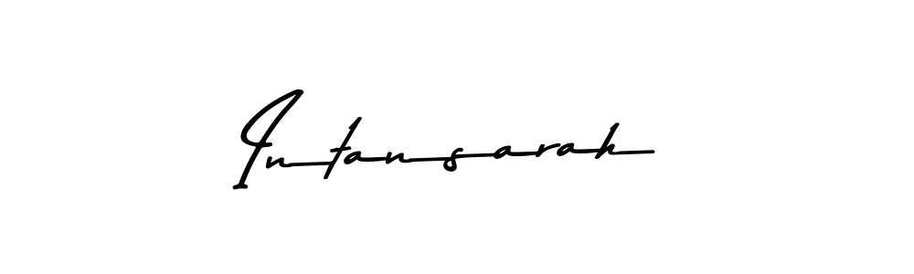 Create a beautiful signature design for name Intansarah. With this signature (Asem Kandis PERSONAL USE) fonts, you can make a handwritten signature for free. Intansarah signature style 9 images and pictures png