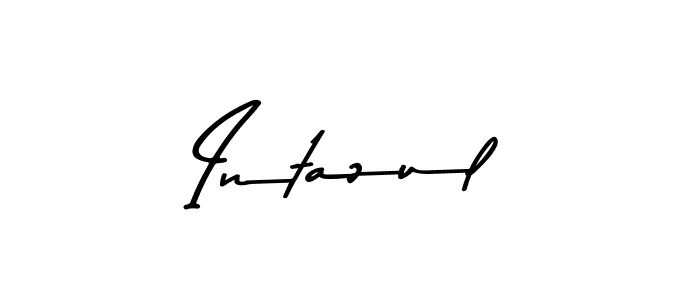 Create a beautiful signature design for name Intazul. With this signature (Asem Kandis PERSONAL USE) fonts, you can make a handwritten signature for free. Intazul signature style 9 images and pictures png