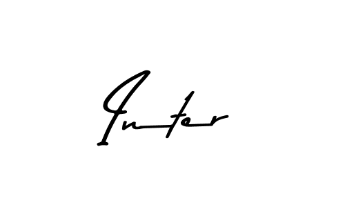 Use a signature maker to create a handwritten signature online. With this signature software, you can design (Asem Kandis PERSONAL USE) your own signature for name Inter. Inter signature style 9 images and pictures png