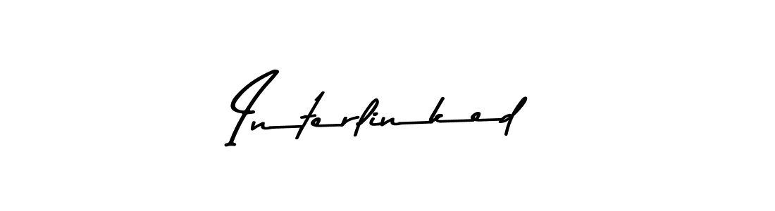 Design your own signature with our free online signature maker. With this signature software, you can create a handwritten (Asem Kandis PERSONAL USE) signature for name Interlinked. Interlinked signature style 9 images and pictures png