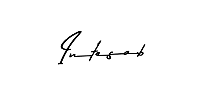 Use a signature maker to create a handwritten signature online. With this signature software, you can design (Asem Kandis PERSONAL USE) your own signature for name Intesab. Intesab signature style 9 images and pictures png