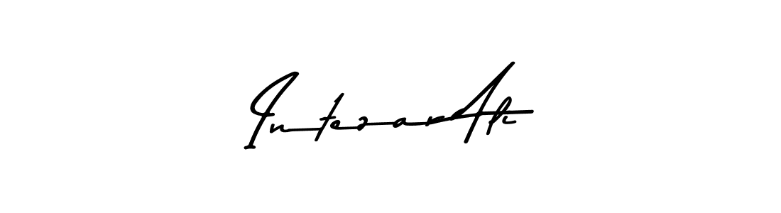 How to make Intezar Ali name signature. Use Asem Kandis PERSONAL USE style for creating short signs online. This is the latest handwritten sign. Intezar Ali signature style 9 images and pictures png