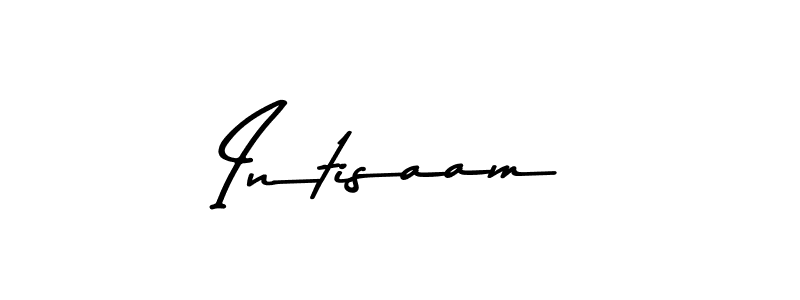 Use a signature maker to create a handwritten signature online. With this signature software, you can design (Asem Kandis PERSONAL USE) your own signature for name Intisaam. Intisaam signature style 9 images and pictures png