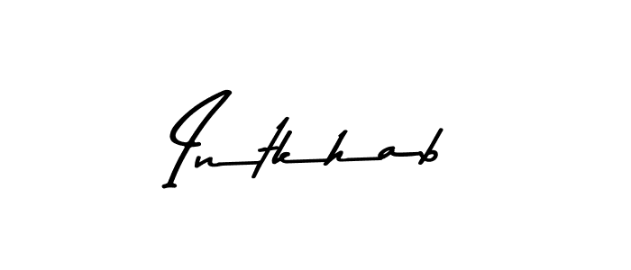 Make a beautiful signature design for name Intkhab. Use this online signature maker to create a handwritten signature for free. Intkhab signature style 9 images and pictures png