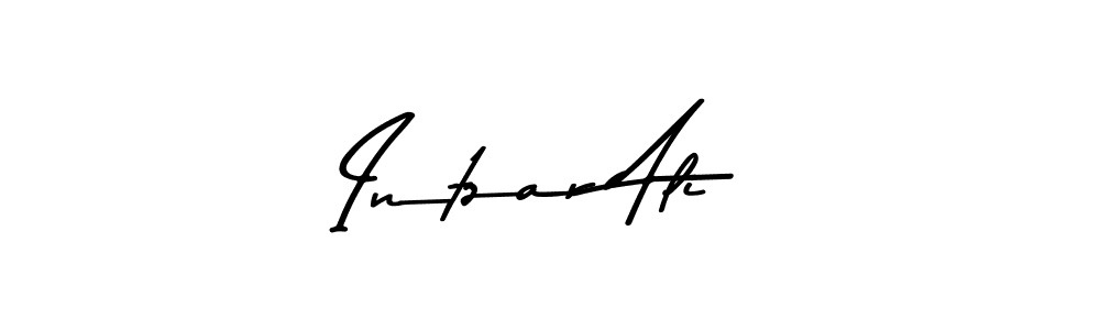 Create a beautiful signature design for name Intzar Ali. With this signature (Asem Kandis PERSONAL USE) fonts, you can make a handwritten signature for free. Intzar Ali signature style 9 images and pictures png