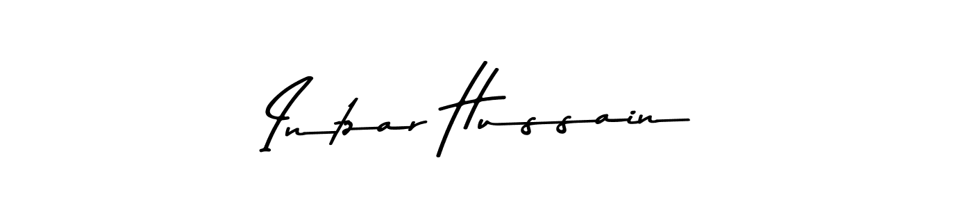 The best way (Asem Kandis PERSONAL USE) to make a short signature is to pick only two or three words in your name. The name Intzar Hussain include a total of six letters. For converting this name. Intzar Hussain signature style 9 images and pictures png