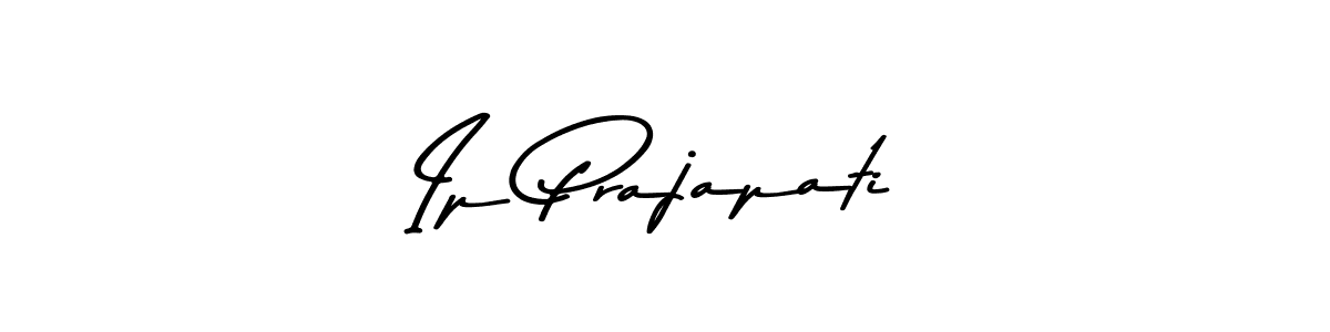 Create a beautiful signature design for name Ip Prajapati. With this signature (Asem Kandis PERSONAL USE) fonts, you can make a handwritten signature for free. Ip Prajapati signature style 9 images and pictures png