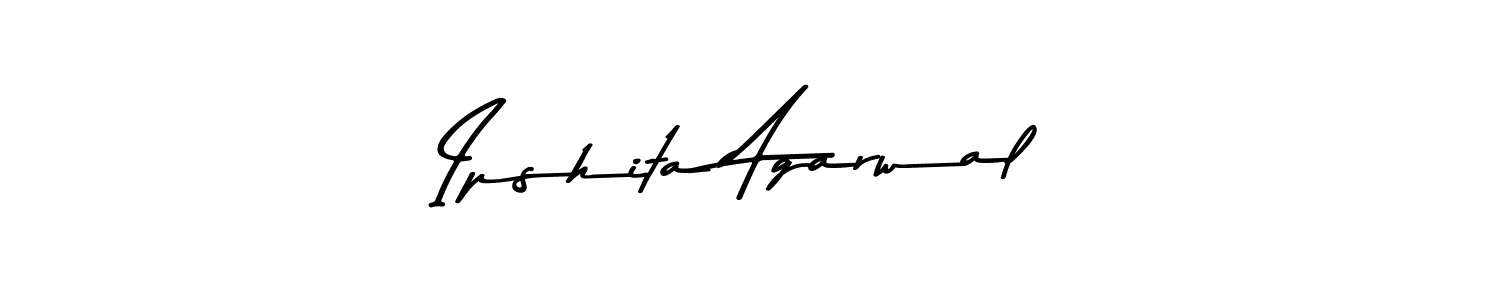 How to make Ipshita Agarwal name signature. Use Asem Kandis PERSONAL USE style for creating short signs online. This is the latest handwritten sign. Ipshita Agarwal signature style 9 images and pictures png