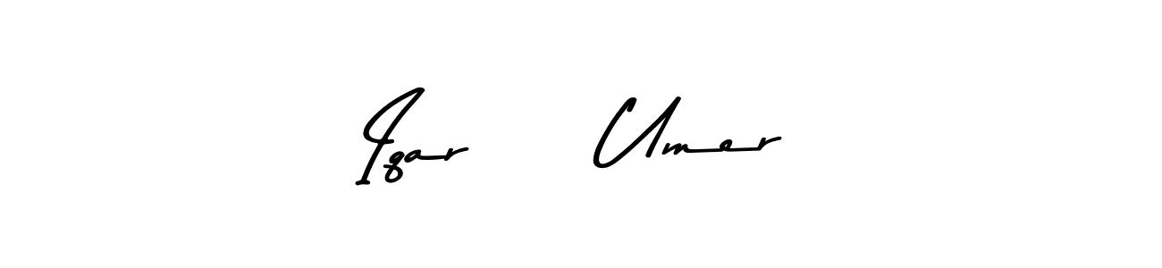 How to make Iqar     Umer name signature. Use Asem Kandis PERSONAL USE style for creating short signs online. This is the latest handwritten sign. Iqar     Umer signature style 9 images and pictures png