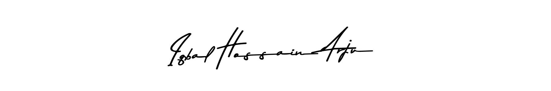The best way (Asem Kandis PERSONAL USE) to make a short signature is to pick only two or three words in your name. The name Iqbal Hossain Arju include a total of six letters. For converting this name. Iqbal Hossain Arju signature style 9 images and pictures png