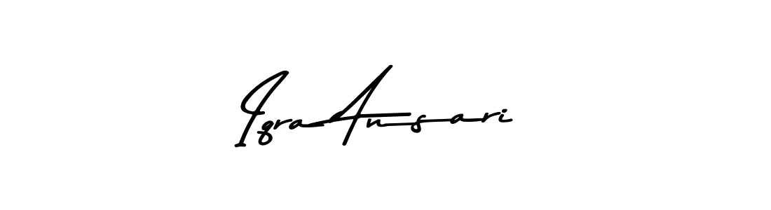 Also You can easily find your signature by using the search form. We will create Iqra Ansari name handwritten signature images for you free of cost using Asem Kandis PERSONAL USE sign style. Iqra Ansari signature style 9 images and pictures png