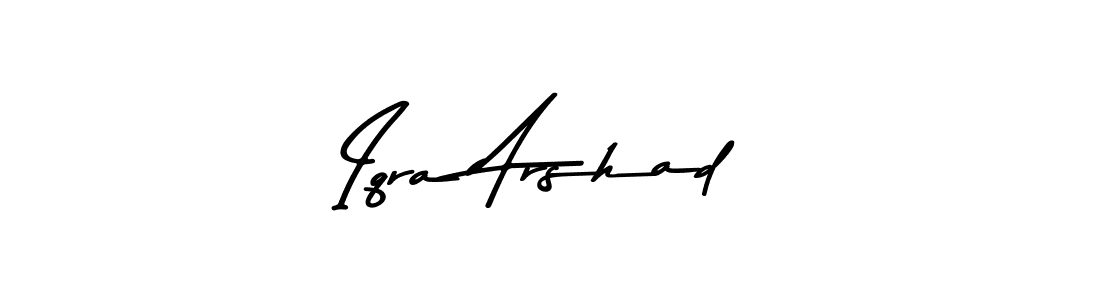 Use a signature maker to create a handwritten signature online. With this signature software, you can design (Asem Kandis PERSONAL USE) your own signature for name Iqra Arshad. Iqra Arshad signature style 9 images and pictures png