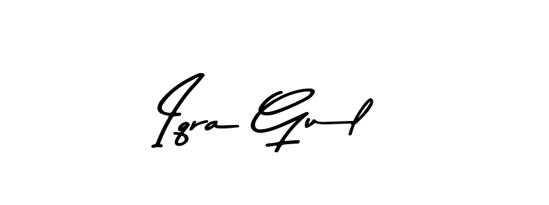 Make a beautiful signature design for name Iqra Gul. With this signature (Asem Kandis PERSONAL USE) style, you can create a handwritten signature for free. Iqra Gul signature style 9 images and pictures png