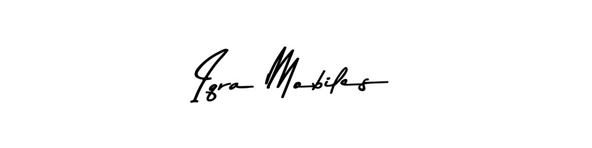 Also we have Iqra Mobiles name is the best signature style. Create professional handwritten signature collection using Asem Kandis PERSONAL USE autograph style. Iqra Mobiles signature style 9 images and pictures png