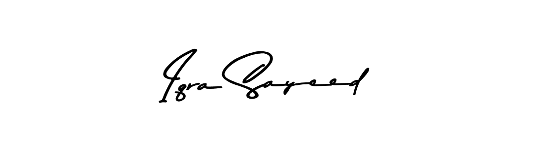 Design your own signature with our free online signature maker. With this signature software, you can create a handwritten (Asem Kandis PERSONAL USE) signature for name Iqra Sayeed. Iqra Sayeed signature style 9 images and pictures png