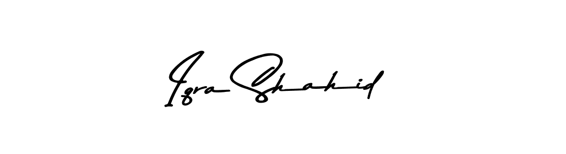 Also You can easily find your signature by using the search form. We will create Iqra Shahid name handwritten signature images for you free of cost using Asem Kandis PERSONAL USE sign style. Iqra Shahid signature style 9 images and pictures png