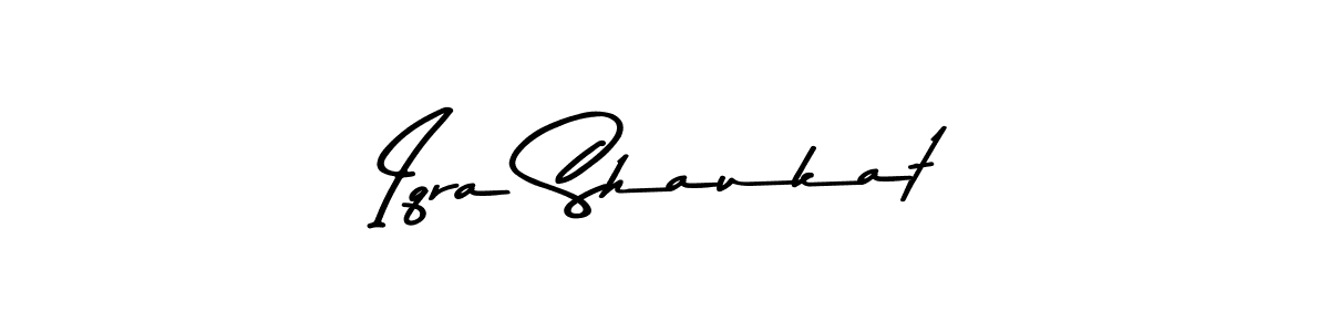 The best way (Asem Kandis PERSONAL USE) to make a short signature is to pick only two or three words in your name. The name Iqra Shaukat include a total of six letters. For converting this name. Iqra Shaukat signature style 9 images and pictures png