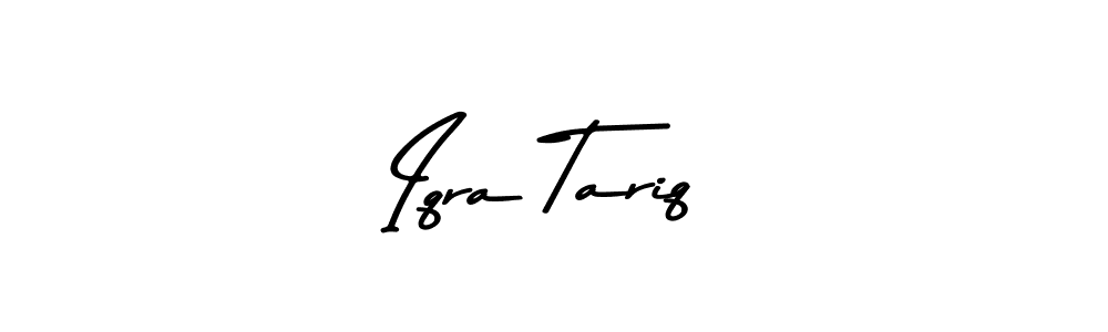 How to make Iqra Tariq name signature. Use Asem Kandis PERSONAL USE style for creating short signs online. This is the latest handwritten sign. Iqra Tariq signature style 9 images and pictures png