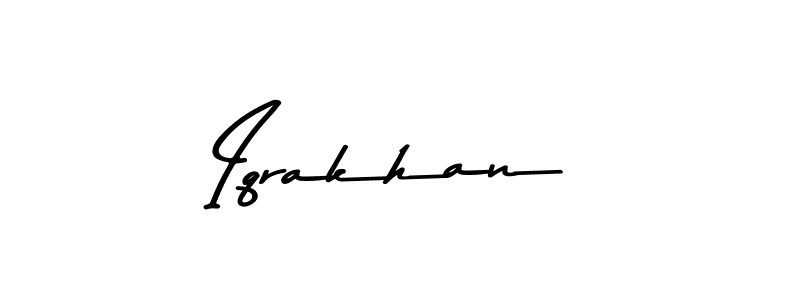 Design your own signature with our free online signature maker. With this signature software, you can create a handwritten (Asem Kandis PERSONAL USE) signature for name Iqrakhan. Iqrakhan signature style 9 images and pictures png