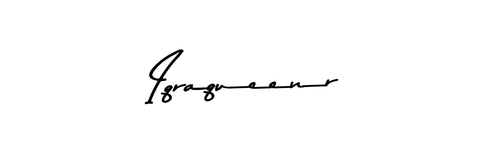 Design your own signature with our free online signature maker. With this signature software, you can create a handwritten (Asem Kandis PERSONAL USE) signature for name Iqraqueenr. Iqraqueenr signature style 9 images and pictures png