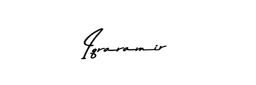 How to make Iqraramir name signature. Use Asem Kandis PERSONAL USE style for creating short signs online. This is the latest handwritten sign. Iqraramir signature style 9 images and pictures png