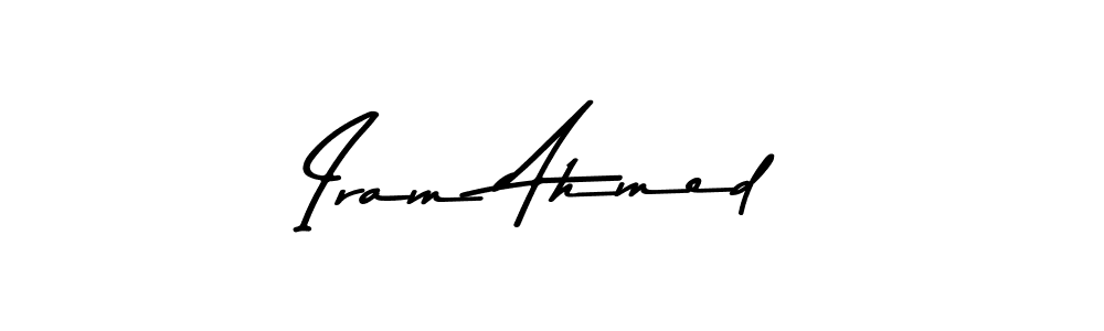 You should practise on your own different ways (Asem Kandis PERSONAL USE) to write your name (Iram Ahmed) in signature. don't let someone else do it for you. Iram Ahmed signature style 9 images and pictures png