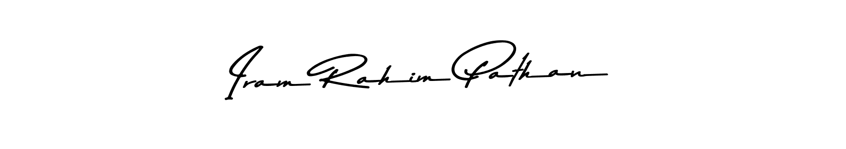 Create a beautiful signature design for name Iram Rahim Pathan. With this signature (Asem Kandis PERSONAL USE) fonts, you can make a handwritten signature for free. Iram Rahim Pathan signature style 9 images and pictures png