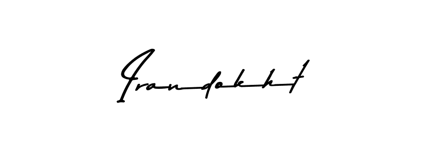 Create a beautiful signature design for name Irandokht. With this signature (Asem Kandis PERSONAL USE) fonts, you can make a handwritten signature for free. Irandokht signature style 9 images and pictures png