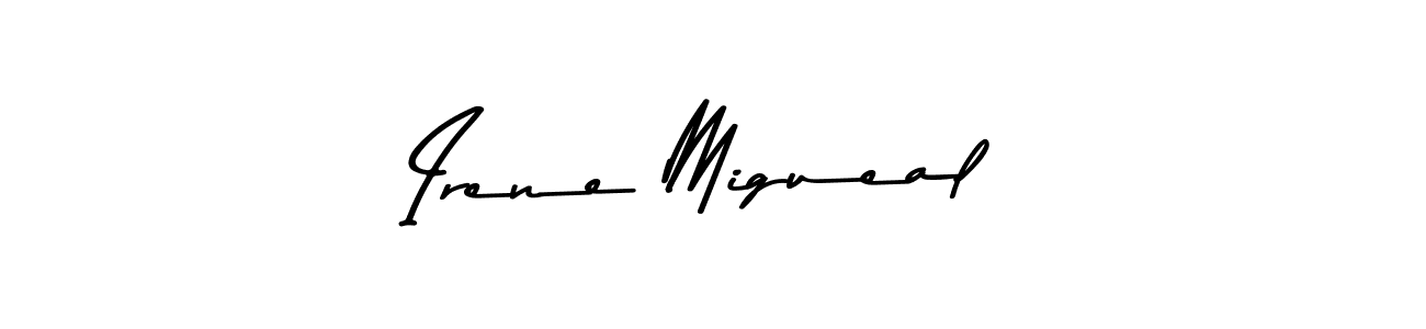 Design your own signature with our free online signature maker. With this signature software, you can create a handwritten (Asem Kandis PERSONAL USE) signature for name Irene Migueal. Irene Migueal signature style 9 images and pictures png