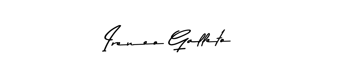 Ireneo Galleto stylish signature style. Best Handwritten Sign (Asem Kandis PERSONAL USE) for my name. Handwritten Signature Collection Ideas for my name Ireneo Galleto. Ireneo Galleto signature style 9 images and pictures png
