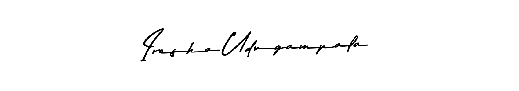 Create a beautiful signature design for name Iresha Udugampala. With this signature (Asem Kandis PERSONAL USE) fonts, you can make a handwritten signature for free. Iresha Udugampala signature style 9 images and pictures png