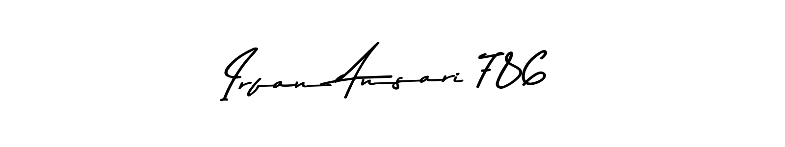 Design your own signature with our free online signature maker. With this signature software, you can create a handwritten (Asem Kandis PERSONAL USE) signature for name Irfan Ansari 786. Irfan Ansari 786 signature style 9 images and pictures png