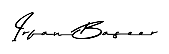 Looking for an artistic signature for Irfan Baseer? The Asem Kandis PERSONAL USE calligraphy style gives a sophisticated flow suitable for business cards and emails. Irfan Baseer signature style 9 images and pictures png