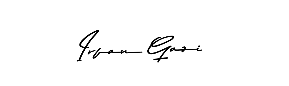 if you are searching for the best signature style for your name Irfan Gazi. so please give up your signature search. here we have designed multiple signature styles  using Asem Kandis PERSONAL USE. Irfan Gazi signature style 9 images and pictures png