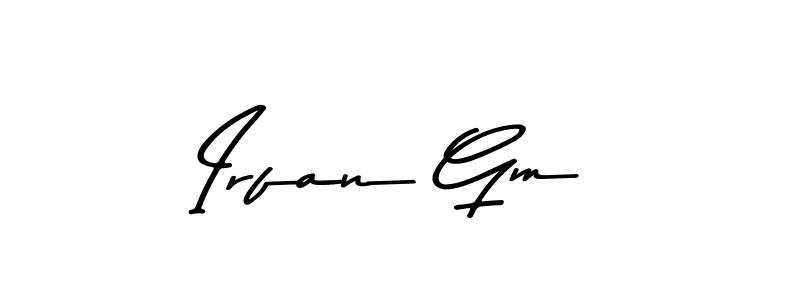 Create a beautiful signature design for name Irfan Gm. With this signature (Asem Kandis PERSONAL USE) fonts, you can make a handwritten signature for free. Irfan Gm signature style 9 images and pictures png
