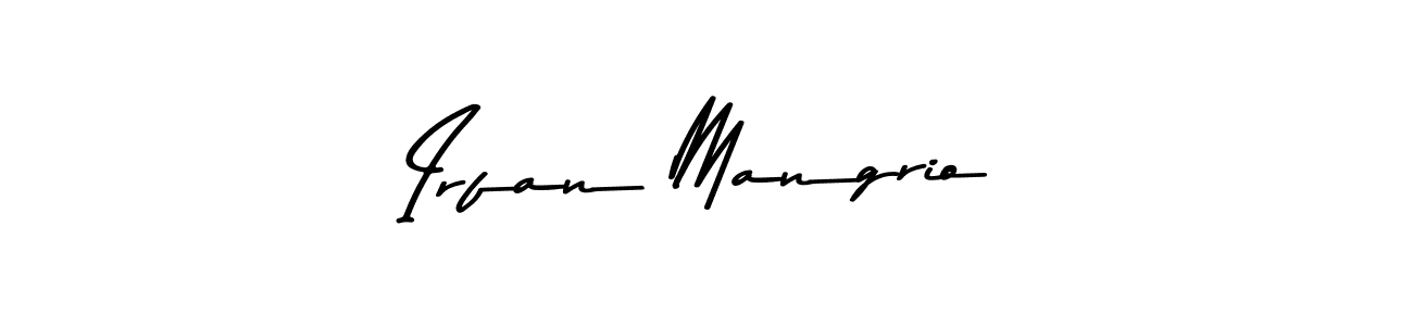 Design your own signature with our free online signature maker. With this signature software, you can create a handwritten (Asem Kandis PERSONAL USE) signature for name Irfan Mangrio. Irfan Mangrio signature style 9 images and pictures png
