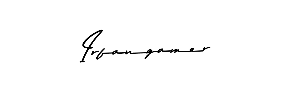 How to make Irfangamer name signature. Use Asem Kandis PERSONAL USE style for creating short signs online. This is the latest handwritten sign. Irfangamer signature style 9 images and pictures png