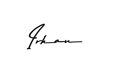 Make a beautiful signature design for name Irhan. With this signature (Asem Kandis PERSONAL USE) style, you can create a handwritten signature for free. Irhan signature style 9 images and pictures png