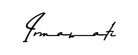 A stylish, flowing autograph style designed for name Irmawati using Asem Kandis PERSONAL USE typography. Perfect for digital creative projects. Irmawati signature style 9 images and pictures png