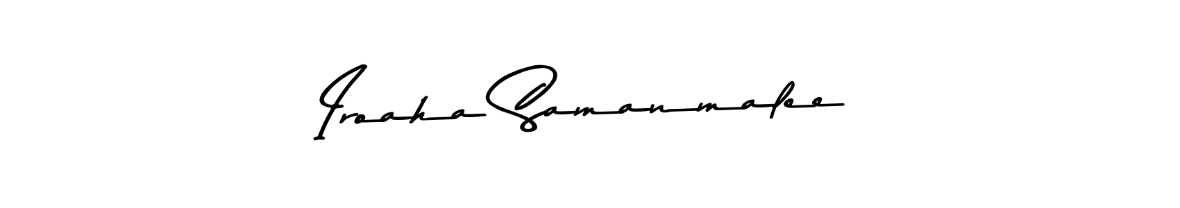 You can use this online signature creator to create a handwritten signature for the name Iroaha Samanmalee. This is the best online autograph maker. Iroaha Samanmalee signature style 9 images and pictures png